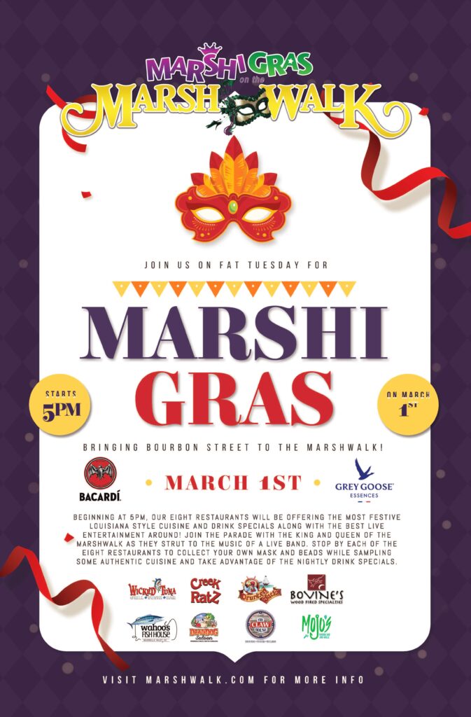 Marsha Gras Promotional for the Murrells Inlet MarshWalk